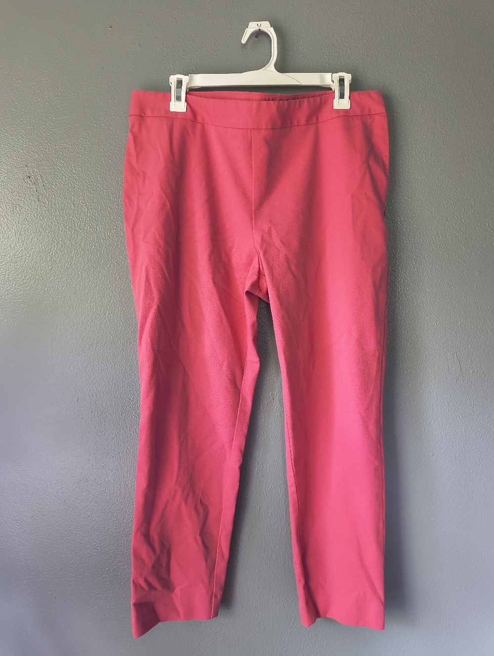 Women's Pink Straight-Leg Ponte Pants